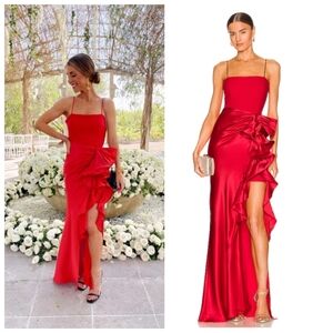 Cinq a Sept Drina Sleeveless Gown Dress in “Pimento Red” Size 8